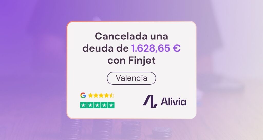 Anulada una deuda de 1.628,65 € con Finjet en Valencia